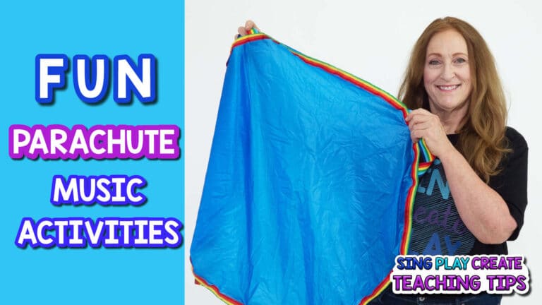 Fun parachute activities for music class.