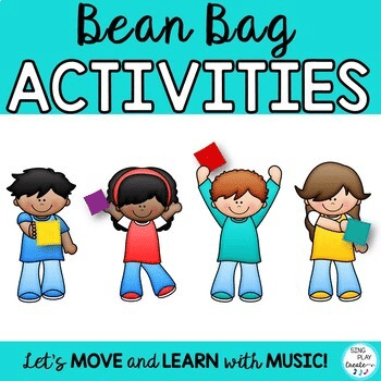 Bean Bag Activities and Games: Music, PE, Classroom Community.  Elementary Music bean bag games for music learning and fun. The games and activities refer to music education concepts and skills but can be easily adapted in other subject areas. K-6