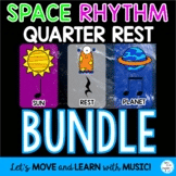 Rhythm Activities Bundle: {Quarter Rest, Quarter & Eighth Notes} Space Aliens