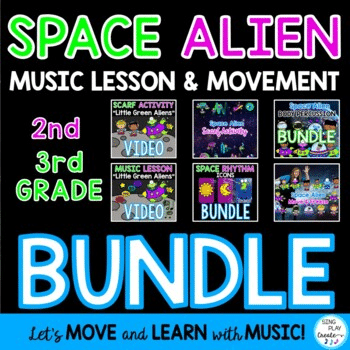 Elementary Music Lesson and Movement Activity Bundle: Space Aliens {Grades 2-3}