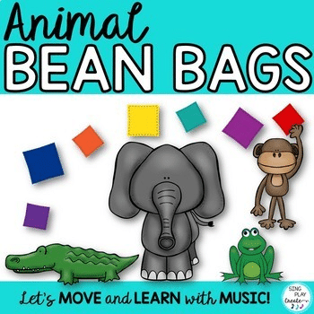 Friendly animals help students play bean games and activities that will develop gross motor skills, reading, writing, creativity and build classroom community! Easy to use activities to introduce and practice bean bag skills. These interactive activities will have your students moving, playing and learning. You'll only need some fun movement music. Best for Preschool through 2nd grade