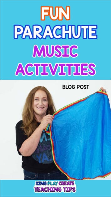 Did you know that parachute songs, games, and activities can teach musical and movement concepts? And that they give students opportunities to explore through creativity and improvisation?  And yes, they make a great movement break for fitness. They also help with SEL social emotional learning.
Here are some fun songs and activities for parachutes from Sing Play Create.