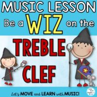 "Be a Wiz on the Treble Clef" Music Lesson Learn the Notes on the Staff