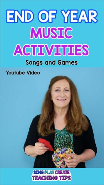 Looking for some games and songs for the end of the year? 
I put together some songs and games that are just right for the end of the school year.
They are easy to do with little or no prep.
Hoping they help you out!