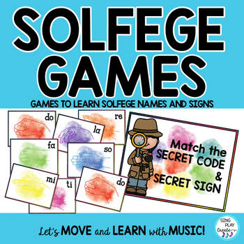 Elementary Kodaly Music Teacher? You'll love having this set of solfege posters and 3 games to kick start your school year. Revamp and refresh your Music Classroom décor with these lovely watercolor Solfege and Curwen hand sign posters and flashcards.

STYLES: 6 Styles to choose from to fit your teaching needs! 3 varying levels of games to help students connect singing with movement.