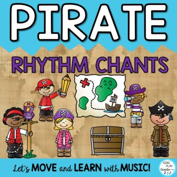 Ahoy Matey's! These here Music Class Pirate chants can help you and your students celebrate "Talk Like a Pirate Day" and learn, practice and perform rhythms. K-6 Applications. Upper and lower elementary students will love imitating pirates and chanting about their life in these original and rhyming rhythm chants. Perfect for a music program too!