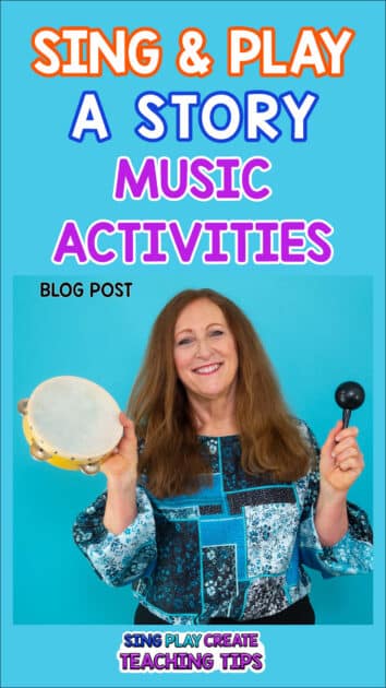 Sing and Play a Story Activity for Elementary Music Class. Let's sing and play a story song in elementary music class.  Learn how to use a sing along video as a music activity.  I'm sharing some fun activities to do with "Zoom, Zoom, Zoom We're Going to the Moon" song and story video.  It's on the Sing Play Create Kids Channel There are many ways to use this video in music class.
Today I’m sharing how to use it by singing and playing instruments.