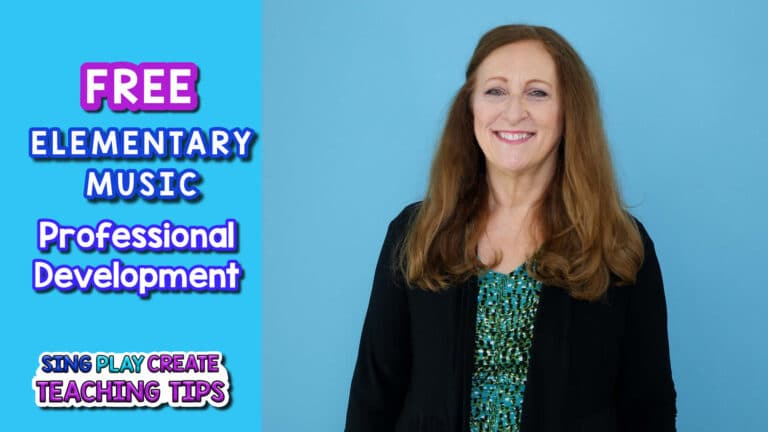 If you’re looking for free elementary music professional development-I’ve got you covered. It’s easy and can be done on your own time schedule! And it’s relevant to YOU the music educator. Sign up to do the free PD today!