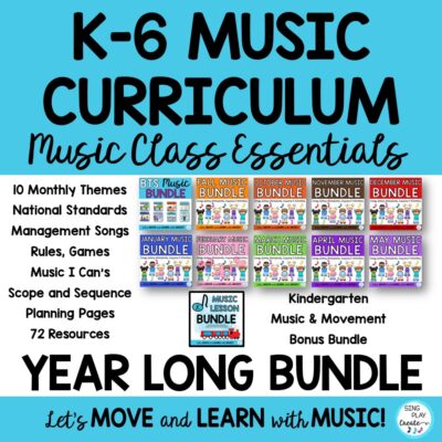 Elementary Music Class Resources + BTS BUNDLE: Songs,Chants,Games,Decor, Lessons is packed with elementary music materials like K-6- Hello Songs, Games, Décor, Lessons, Rules, Organization and 7 music lessons, games and activity resources which can help you establish or embellish your music classroom. All of the materials blend perfectly with Kodaly, Orff and other methodologies.