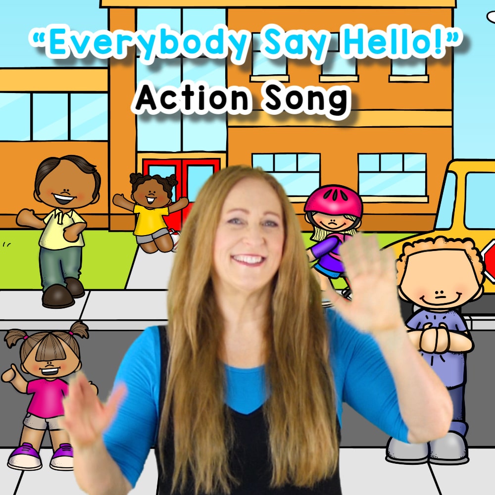 Back to School Hello Song: Everybody Say Hello Hello Song & Game - Sing  Play Create