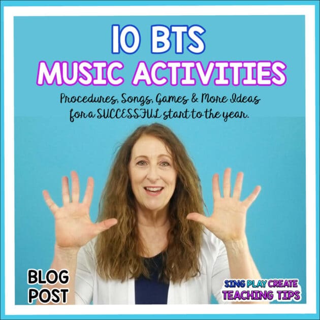 Ten back to school elementary music activities. Music games, songs, procedures  for a successful back to school experience.