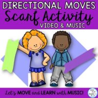 Scarf and Ribbon Movement Activity: Shapes, Numbers, Directional Music & Video