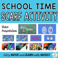 "Scarf and Ribbon Movement Activity for Music, P.E. Special Needs: School Theme "