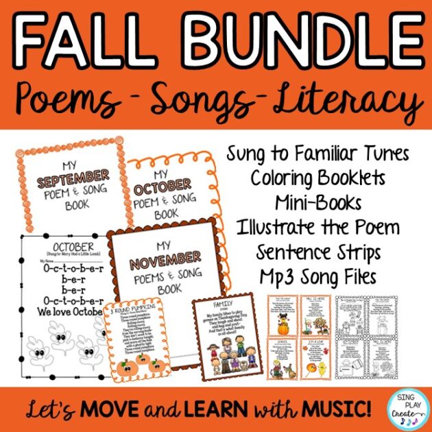Let's Read, Sing, Write and Color through literacy activities! Students will love this Bundle of Poems and Songs of the Month and ELA literacy activities.