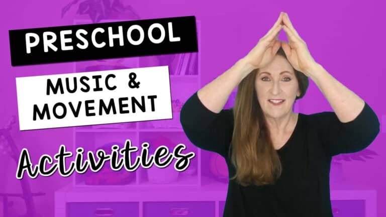 I’m sharing some fun preschool music and movement activities to help your preschoolers explore music through movement to help them develop physically, emotionally and creatively.