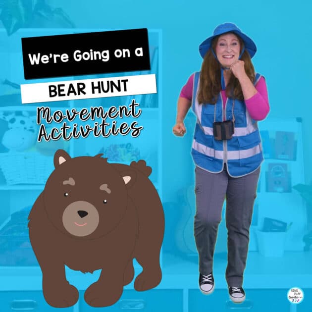 "Were Going on a Bear Hunt"! And it’s even more fun to do the actions in the story. This post has movement ideas to do at home and at school.
This post will give you ideas to do at home and at school.