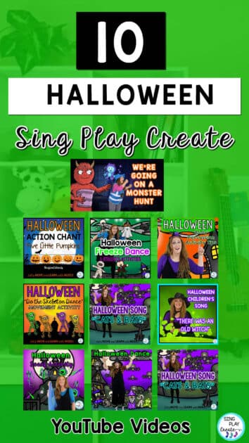 Get ready for some spooky fun using these 10 Halloween music and movement activities in the preschool and elementary music classroom.  These activities focus on singing, scarf movement and brain breaks. The activities are for young children ages 4-10.