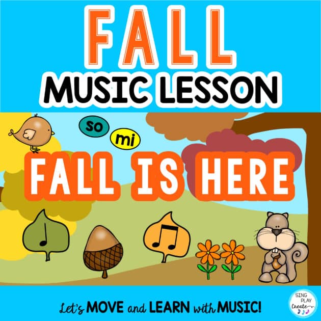 "Fall is Here" music lesson is packed with music activities to learn rhythm, melody, bass, ostinato for your students to sing, move and play. This creative fall music lesson has tons of materials to help students learn beat, rhythms including quarter, eighth and (optional)quarter rest, solfege (so mi ) as well as a rhythmic ostinato and steady beat bass. Sing the song, Play the music, engage through the activities for a complete unit of learning to read the music, play notes, sing and sign. There’s tons of interactive opportunities in “Fall is Here” for your students to learn and grow during Fall music classes. PreK-2nd Grade