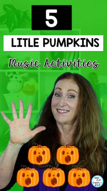 Let’s take a favorite Halloween chant a make it a music lesson!  “Five Little Pumpkins” is a fun Halloween chant that we can help students learn beat, rhythm and call and response form while singing and playing instruments.