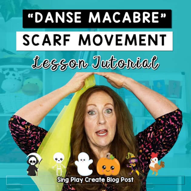 "Danse Macabre" Scarf Movement Lesson Tutorial for music and movement activities for young children.  
I'm sharing some ideas on how to use Camille Saint Saens "Danse Macabre" as a scarf movement activity.
You can get the free resource activity guide when you subscribe to our FREEBIE GROUP
https://www.singplaycreate.com/subscribe