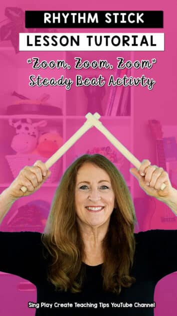 Rhythm Stick Activity Tutorial  "Zoom, Zoom, Zoom". This activity is going to help your students learn the beat and patterns and the form of a song.   Sing Play Create