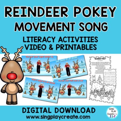 Reindeer Pokey Literacy & Movement Activity Song