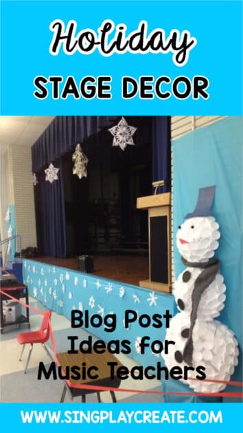 Thanksgiving Dinner is over and now it’s time to share some innovative Holiday Music Concert and Classroom decor ideas.