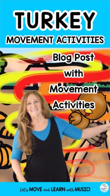 Gobble Gobble! It’s Thanksgiving Turkey scarf and movement activity time. Read this post to get some fun scarf movement activities.  LEARN MORE