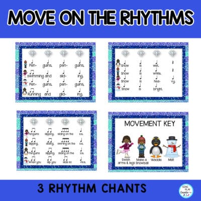 Winter Music Chants and Songs: Rhythms-Body Percussion-Instruments & Notes