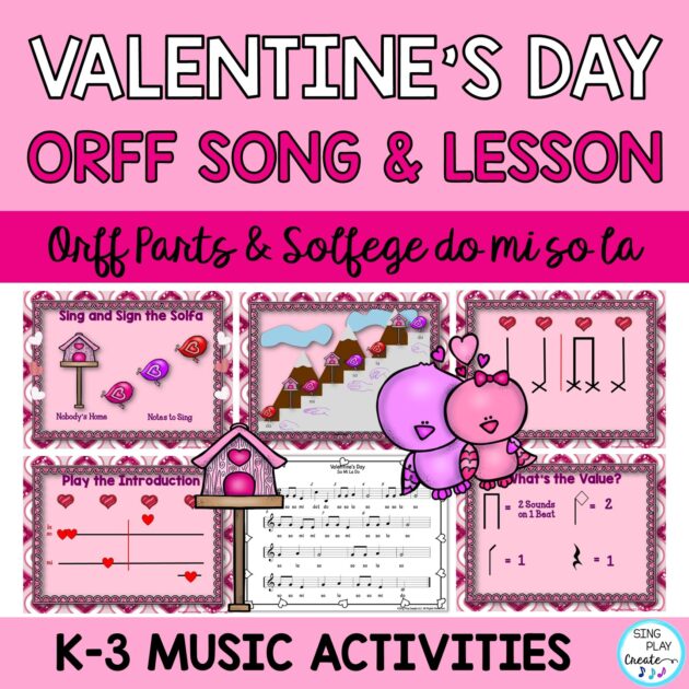 Valentine's Day Music Lesson: "Valentine's Day" Kodaly, Orff, Mp3