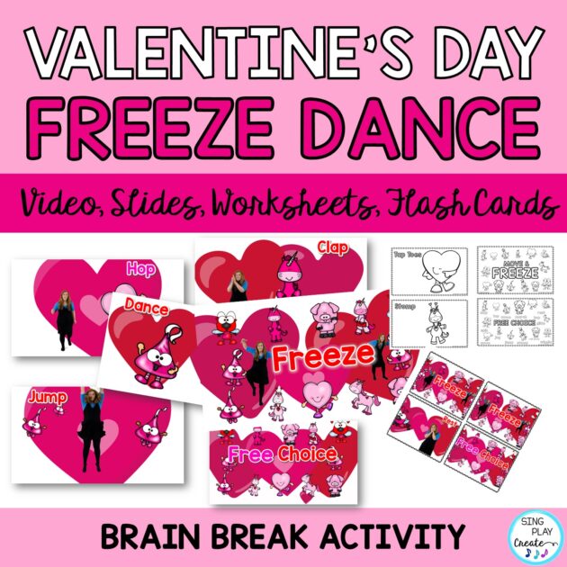Valentine's Day Move and Freeze Brain Break, Exercise Activity
