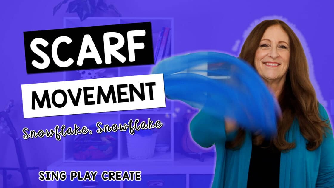 Brrr… it’s cold! Time to get your students moving to a scarf movement song. SCARF MOVEMENT SONG “SNOWFLAKE, SNOWFLAKE” SING PLAY CREATE The activity can take from 5-10 minutes. "