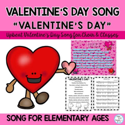 Valentine's Day Song for Elementary Grades K-3 "Valentine's Day"
