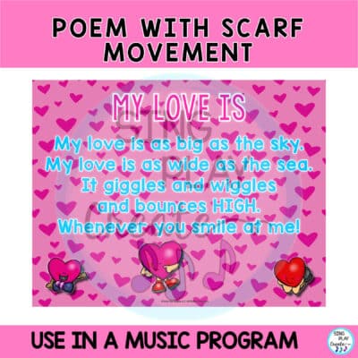 Scarf Movement Poem “My Love Is As . . .” PreK-2nd Grade Scarf Activity