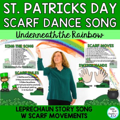 St. Patrick's Day Leprechaun Scarf-Ribbon Music and Movement Activities Video