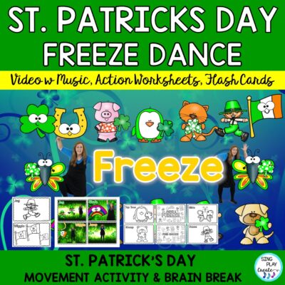 St. Patrick's Day Freeze Dance, Brain Break, P.E. Exercise, Movement Activity