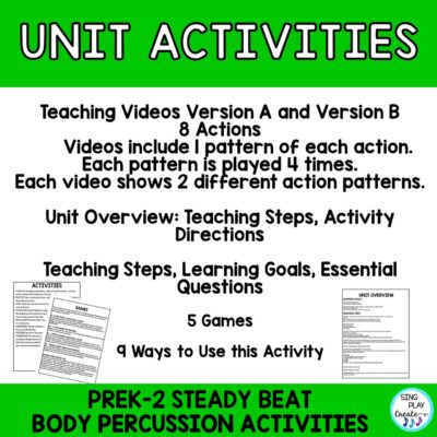 St. Patrick’s Day Body Percussion Play Along Activities PreK-Kinder Music activities. Move on the Steady Beat with these fun St. Patrick's Day Leprechauns.