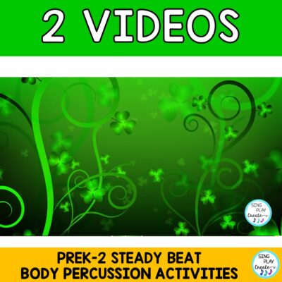 This St. Patrick's Day body percussion BUNDLE has all the materials you need to teach the STEADY BEAT and keep students actively engaged. This bundle has many interactive body percussion activities including videos, flash cards, google apps and games. You'll also get lesson plans and activities you can use right away. These activities are a complete UNIT you can use over an entire month. You found the gold! It's the St. Patrick's Day body percussion activity BUNDLE for the elementary music classroom.