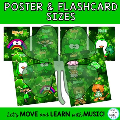 St. Patrick's Day Body Percussion Movement Cards & Posters