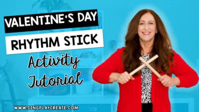Here's a fun Valentine’s Day Rhythm Stick Song and Activity Tutorial for Kinder through 3rd grades. Learn how in this post.