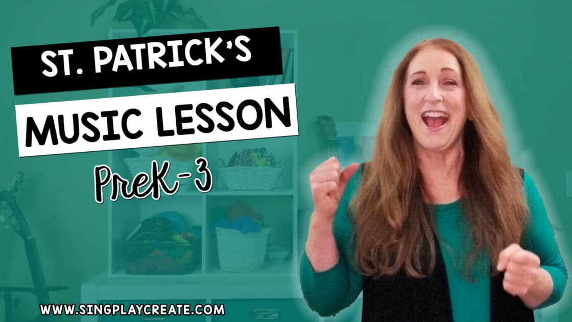 If you need a music lesson for St. Patrick's Day then read on. I'm sharing a St. Patrick's Day elementary music lesson for PreK-2nd grades. SING PLAY CREATE elementary music activities for St. Patrick's Day.