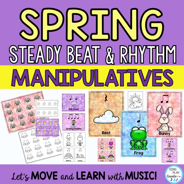 Spring Steady Beat and Rhythm Read & Compose Music Activities L1