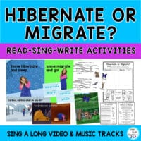 Easy to use hibernation-migration activities for Kindergarten and Preschool. Hibernation-Migration movement song and engaging materials. SING PLAY CREATE
