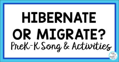 Easy to use hibernation-migration activities for Kindergarten and Preschool. SING PLAY CREATE