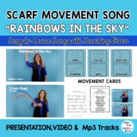 Scarf and Ribbon Streamer Movement Song Activity: "Rainbows in the Sky"