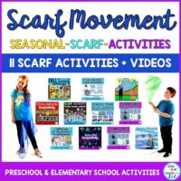 Scarf Movement Activity Bundle 3 Entire School Year: Music, PE, Preschool
