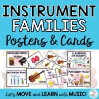 Teach Instrument Families and the instruments of the orchestra, music room, home using these lovely instrument family and instrument posters and flashcards.