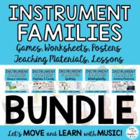 Instrument Families Bundle of Music Activities