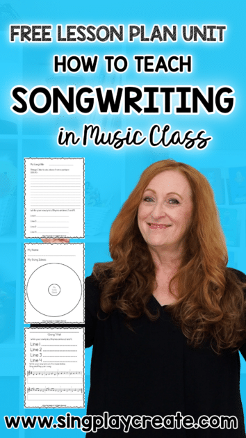 Here's how to teach songwriting in music class.  You can help your upper elementary music students learn using the tips in this post. SING PLAY CREATE