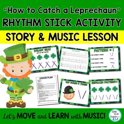 Music and Literacy Rhythm Stick Activity for "How to Catch a Leprechaun"
